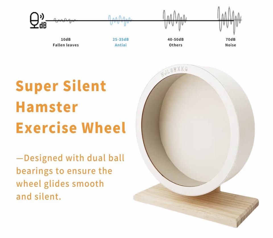 13 in. Silent Wooden Hamster Wheel