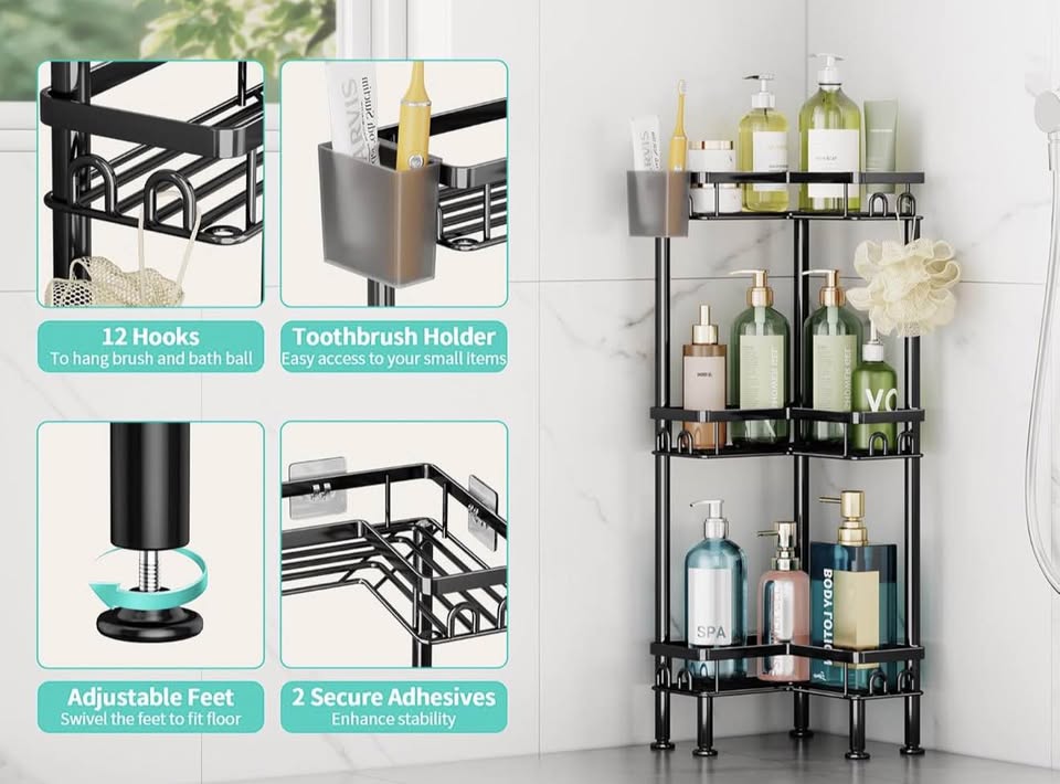 3-Tier Corner Shower Caddy